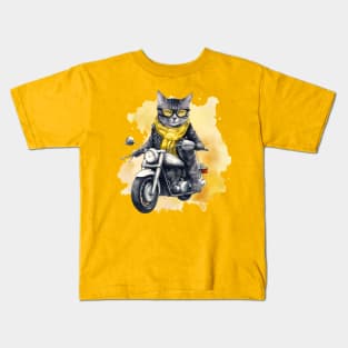 Cool Cat Rider Kids T-Shirt